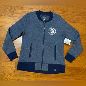 NEW ERA MLB San Diego Padres Full Zip Women's Jacket Spring Train Size L NEW $80